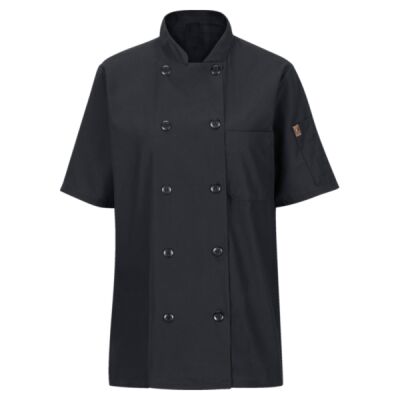 Women's Mimix™ Short Sleeve Chef Coat with OilBlok Thumbnail