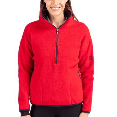 Cutter & Buck Cascade Eco Sherpa Womens Fleece Pullover Jacket Thumbnail