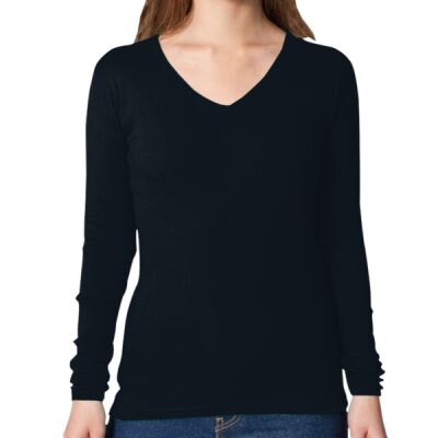 4376 Baby Rib L/S V-Neck Thumbnail