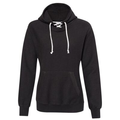 Women’s French Terry Sport Lace Scuba Hooded Sweatshirt Thumbnail