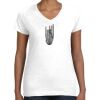 Women's Fine Jersey V-Neck Tee Thumbnail