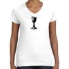 Women's Fine Jersey V-Neck Tee Thumbnail