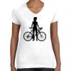 Women's Fine Jersey V-Neck Tee Thumbnail