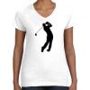 Women's Fine Jersey V-Neck Tee Thumbnail