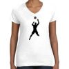 Women's Fine Jersey V-Neck Tee Thumbnail