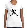 Women's Fine Jersey V-Neck Tee Thumbnail