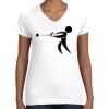 Women's Fine Jersey V-Neck Tee Thumbnail