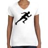 Women's Fine Jersey V-Neck Tee Thumbnail