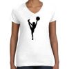 Women's Fine Jersey V-Neck Tee Thumbnail
