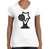 Women's Fine Jersey V-Neck Tee Thumbnail