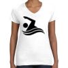 Women's Fine Jersey V-Neck Tee Thumbnail