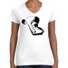 Women's Fine Jersey V-Neck Tee Thumbnail