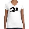 Women's Fine Jersey V-Neck Tee Thumbnail