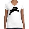 Women's Fine Jersey V-Neck Tee Thumbnail