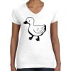 Women's Fine Jersey V-Neck Tee Thumbnail