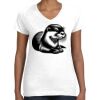 Women's Fine Jersey V-Neck Tee Thumbnail