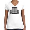 Women's Fine Jersey V-Neck Tee Thumbnail