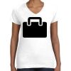 Women's Fine Jersey V-Neck Tee Thumbnail
