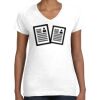 Women's Fine Jersey V-Neck Tee Thumbnail