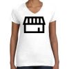 Women's Fine Jersey V-Neck Tee Thumbnail