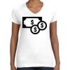 Women's Fine Jersey V-Neck Tee Thumbnail