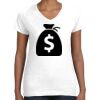 Women's Fine Jersey V-Neck Tee Thumbnail