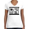 Women's Fine Jersey V-Neck Tee Thumbnail
