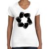 Women's Fine Jersey V-Neck Tee Thumbnail
