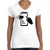 Women's Fine Jersey V-Neck Tee Thumbnail