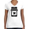 Women's Fine Jersey V-Neck Tee Thumbnail